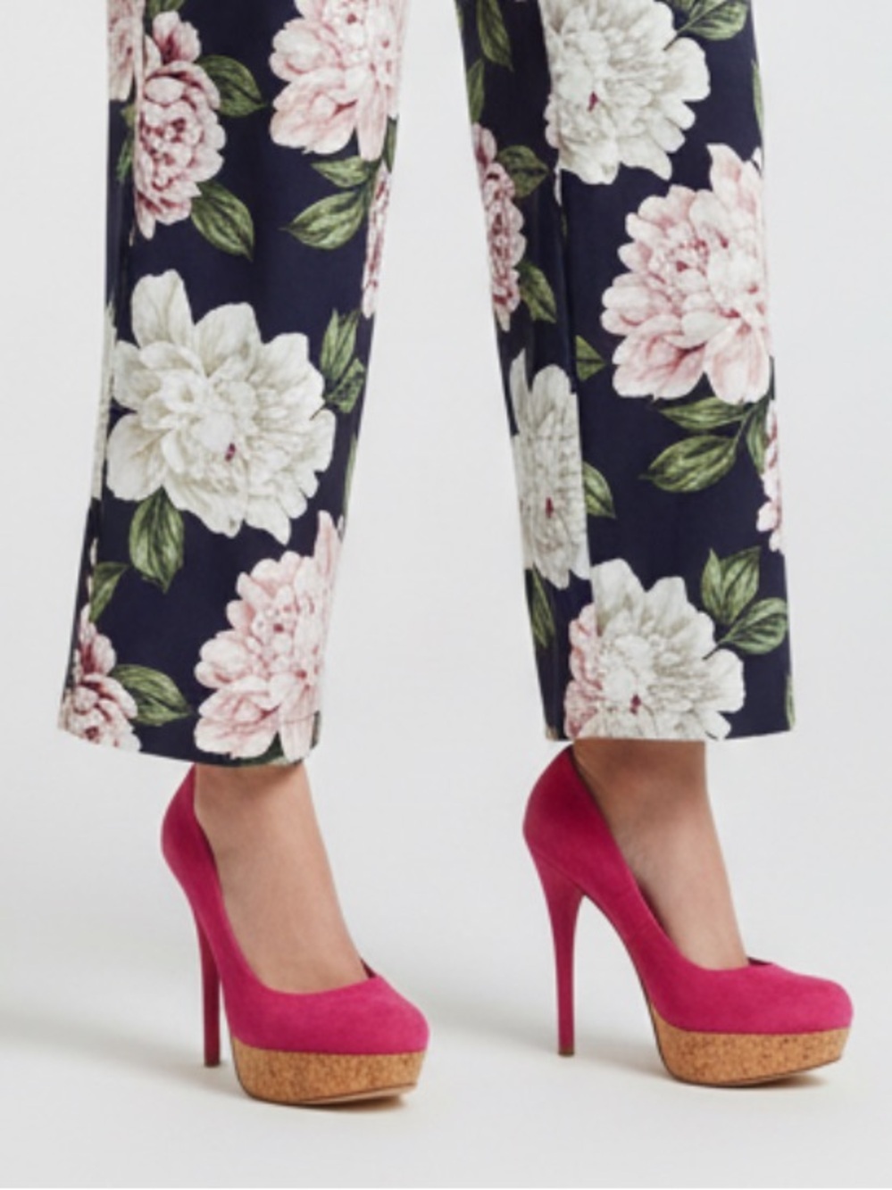 Vibrant Pink Platform Heels 👠 with Cork Base
